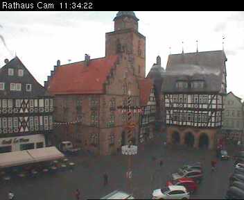 Die Rathaus Webcam mit direkter Sicht auf den Alsfelder Marktplatz.